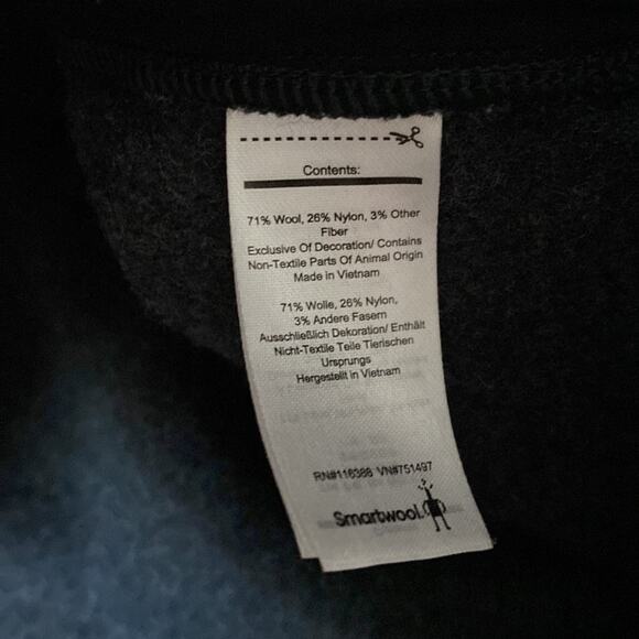 Smartwool Dark Grey Wool Blend Full Zip Jacket Size: XL - Picture 10 of 11